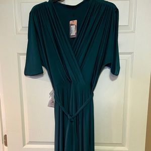 KOH KOH Emerald Green Floor Length Gown